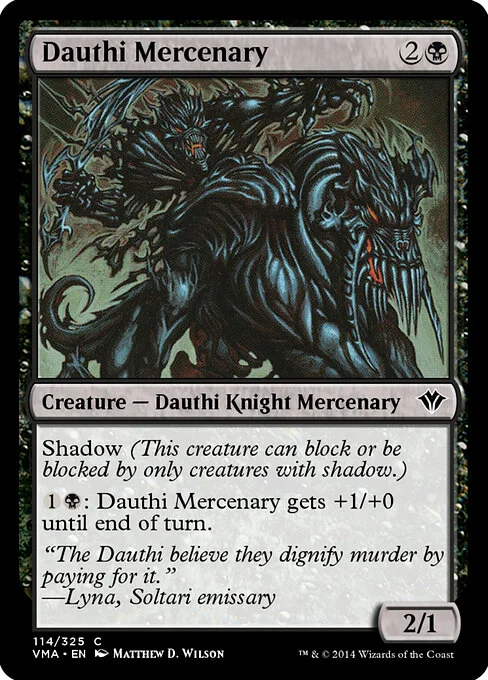 Dauthi Mercenary, carta Magic di tipo Creature — Dauthi Knight Mercenary illustrata da Matthew D. Wilson
