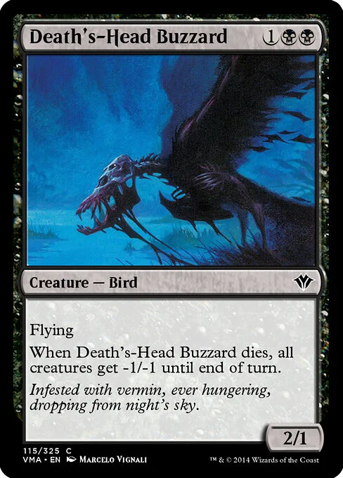Death's-Head Buzzard, carta Magic di tipo Creature — Bird illustrata da Marcelo Vignali