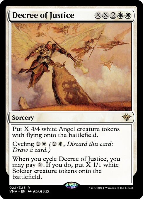 Decree of Justice, carta Magic di tipo Sorcery illustrata da Adam Rex