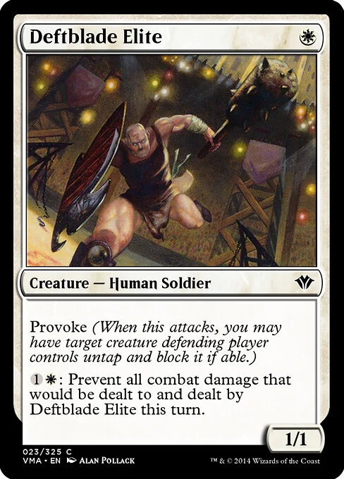 Deftblade Elite, carta Magic di tipo Creature — Human Soldier illustrata da Alan Pollack