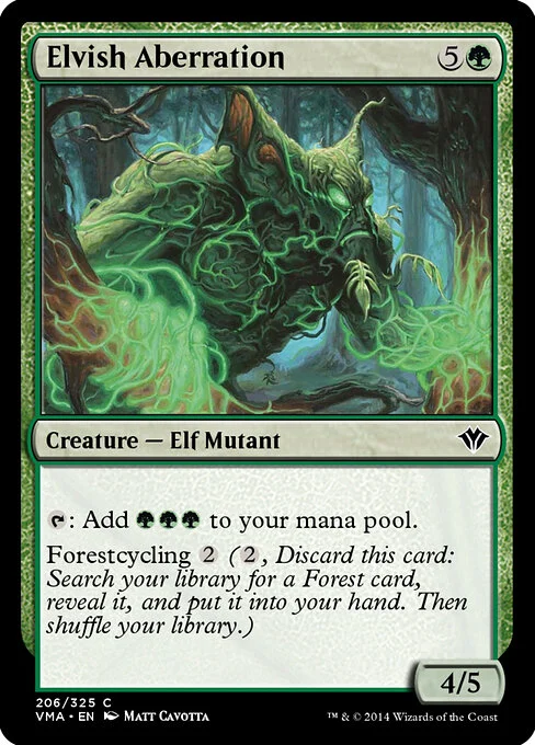 Elvish Aberration, carta Magic di tipo Creature — Elf Mutant illustrata da Matt Cavotta
