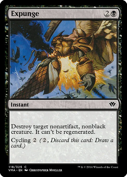 Expunge, carta Magic di tipo Instant illustrata da Christopher Moeller