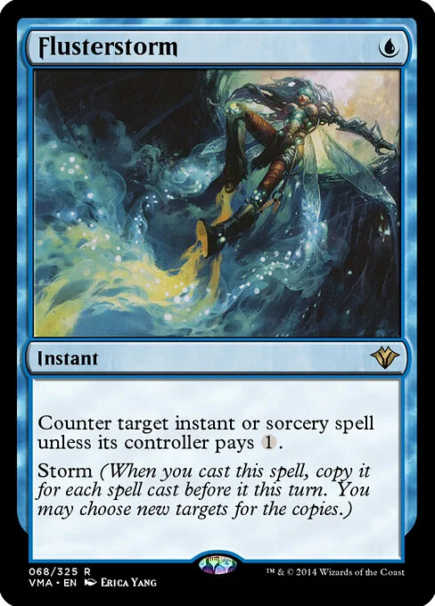 Flusterstorm, carta Magic di tipo Instant illustrata da Erica Yang