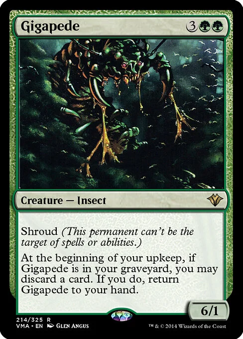 Gigapede, carta Magic di tipo Creature — Insect illustrata da Glen Angus