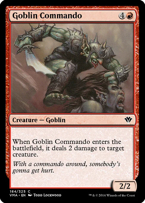 Goblin Commando, carta Magic di tipo Creature — Goblin illustrata da Todd Lockwood