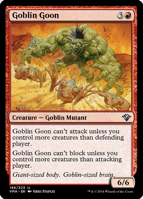 Goblin Goon, carta Magic di tipo Creature — Goblin Mutant illustrata da Greg Staples