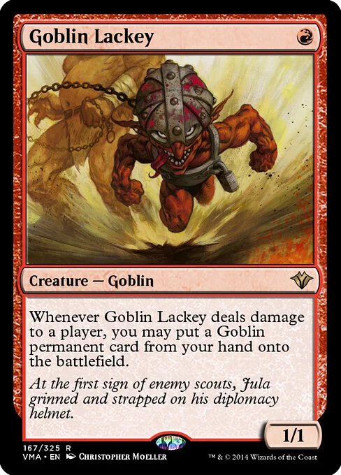 Goblin Lackey, carta Magic di tipo Creature — Goblin illustrata da Christopher Moeller