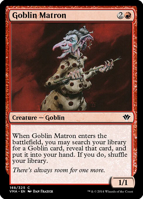 Goblin Matron, carta Magic di tipo Creature — Goblin illustrata da Dan Frazier