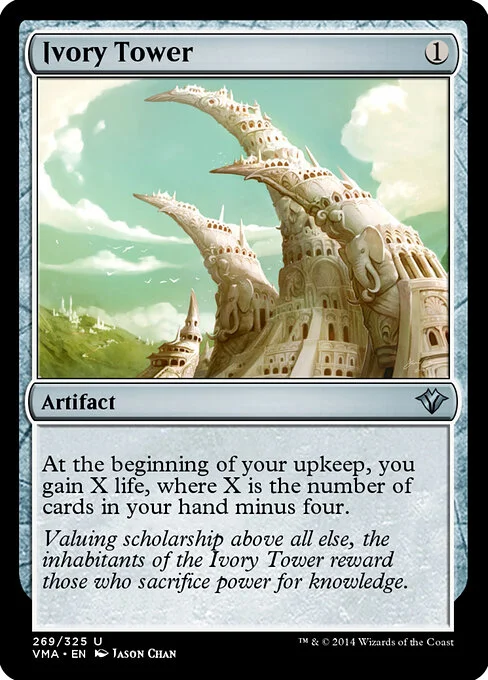 Ivory Tower, carta Magic di tipo Artifact illustrata da Jason Chan