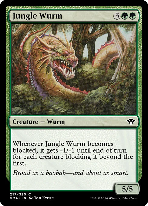 Jungle Wurm, carta Magic di tipo Creature — Wurm illustrata da Tom Kyffin