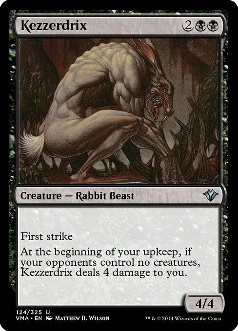Kezzerdrix, carta Magic di tipo Creature — Rabbit Beast illustrata da Matthew D. Wilson