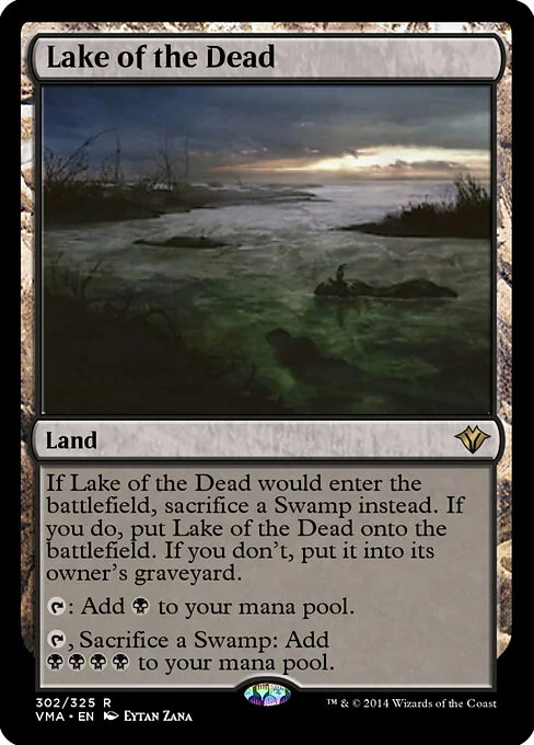 Lake of the Dead, carta Magic di tipo Land illustrata da Eytan Zana