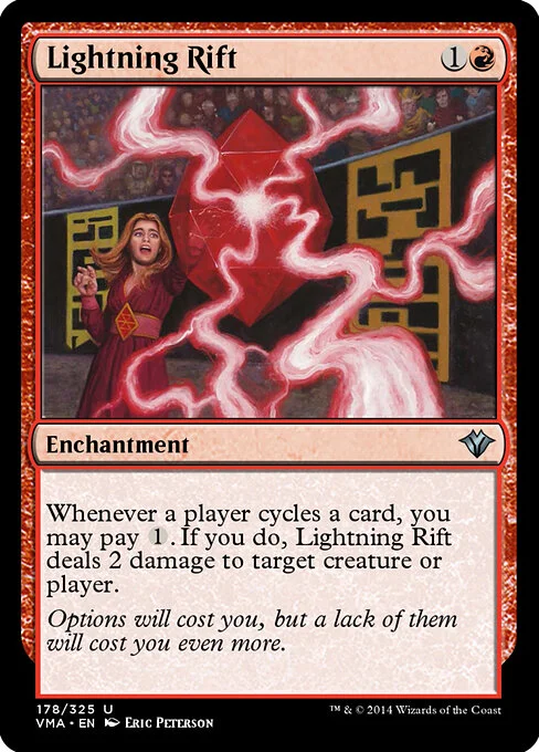 Lightning Rift, carta Magic di tipo Enchantment illustrata da Eric Peterson