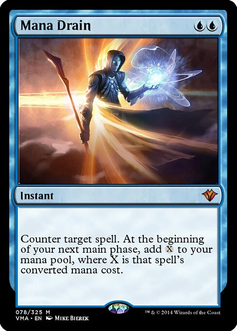 Mana Drain, carta Magic di tipo Instant illustrata da Mike Bierek