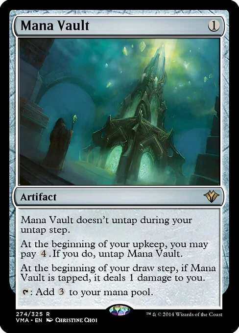 Mana Vault, carta Magic di tipo Artifact illustrata da Christine Choi