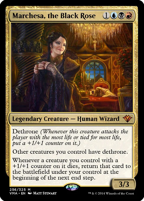 Marchesa, the Black Rose, carta Magic di tipo Legendary Creature — Human Wizard illustrata da Matt Stewart
