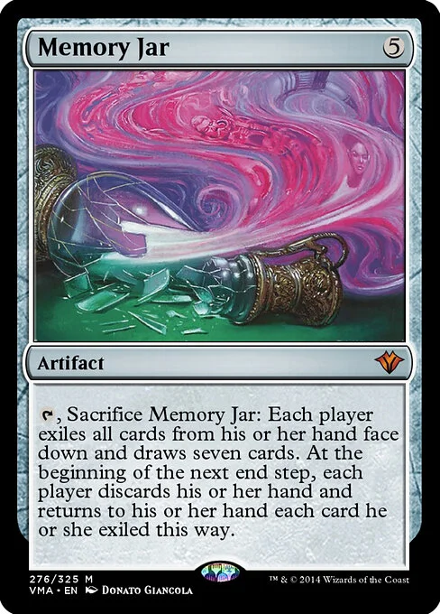 Memory Jar, carta Magic di tipo Artifact illustrata da Donato Giancola