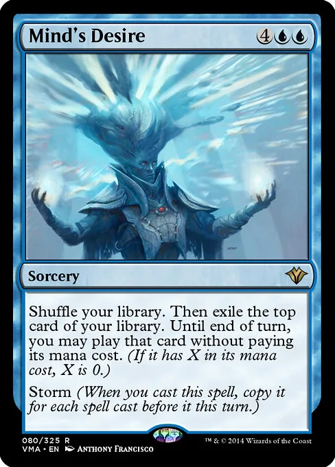 Mind's Desire, carta Magic di tipo Sorcery illustrata da Anthony Francisco