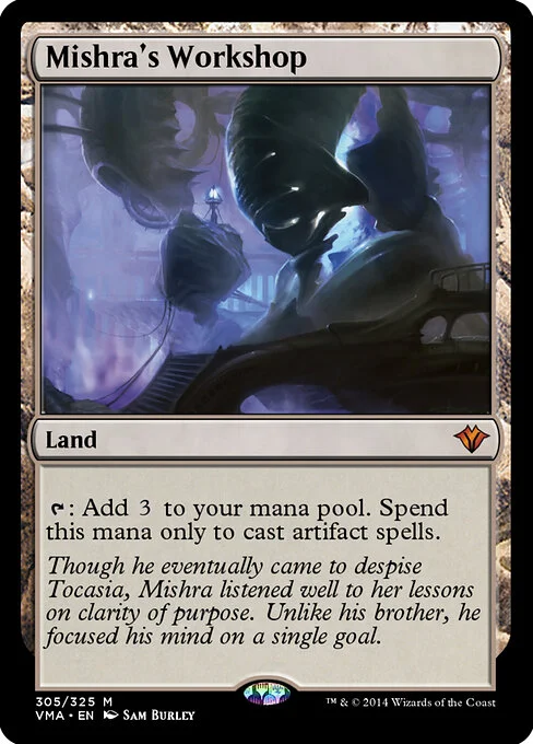 Mishra's Workshop, carta Magic di tipo Land illustrata da Sam Burley