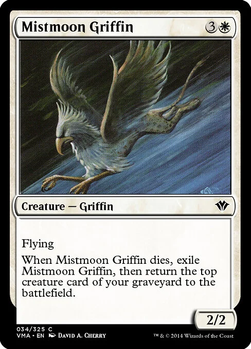 Mistmoon Griffin, carta Magic di tipo Creature — Griffin illustrata da David A. Cherry