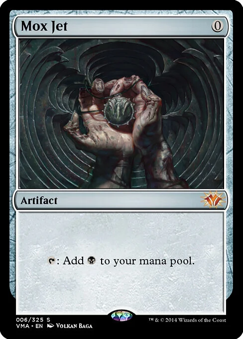 Mox Jet, carta Magic di tipo Artifact illustrata da Volkan Baǵa