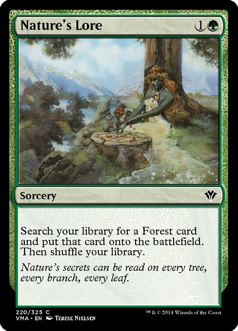 Nature's Lore, carta Magic di tipo Sorcery illustrata da Terese Nielsen