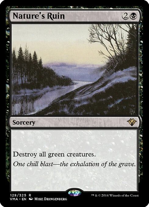 Nature's Ruin, carta Magic di tipo Sorcery illustrata da Mike Dringenberg