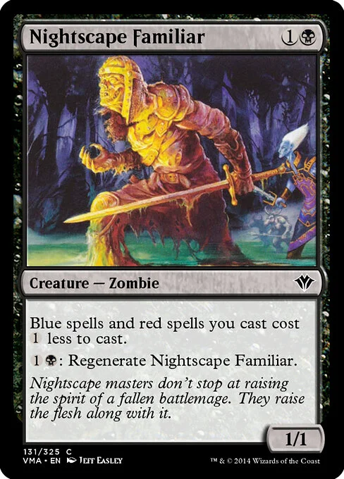 Nightscape Familiar, carta Magic di tipo Creature — Zombie illustrata da Jeff Easley