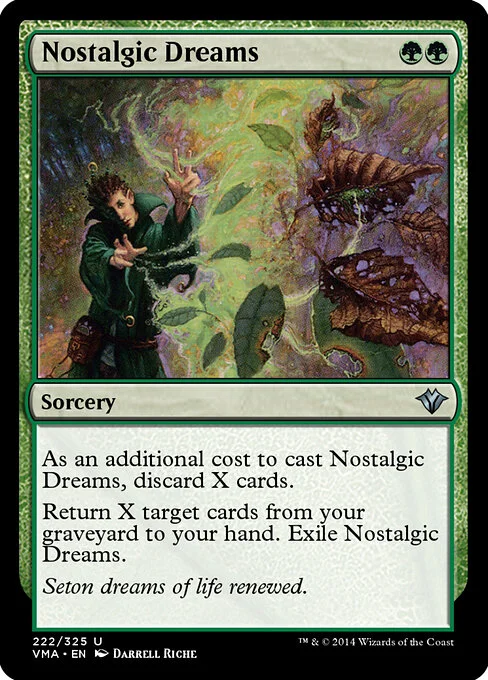 Nostalgic Dreams, carta Magic di tipo Sorcery illustrata da Darrell Riche