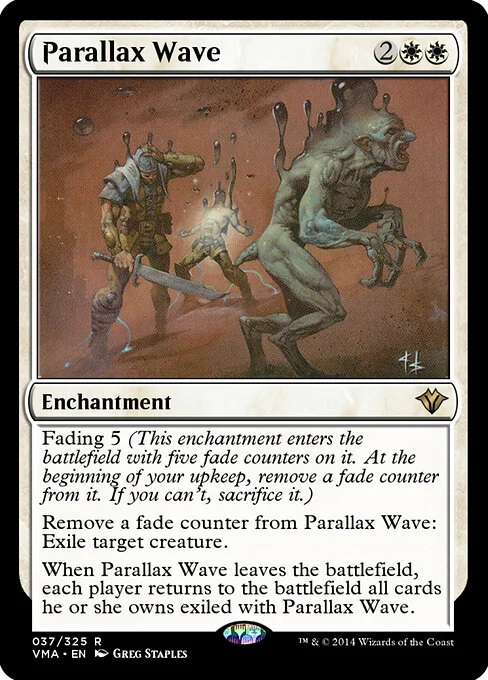 Parallax Wave, carta Magic di tipo Enchantment illustrata da Greg Staples