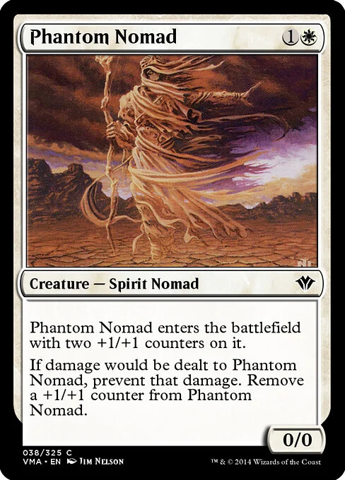 Phantom Nomad, carta Magic di tipo Creature — Spirit Nomad illustrata da Jim Nelson