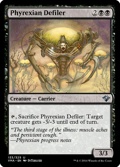 Phyrexian Defiler, carta Magic di tipo Creature — Phyrexian Carrier illustrata da DiTerlizzi