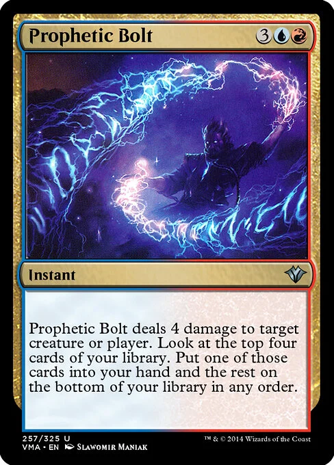 Prophetic Bolt, carta Magic di tipo Instant illustrata da Slawomir Maniak