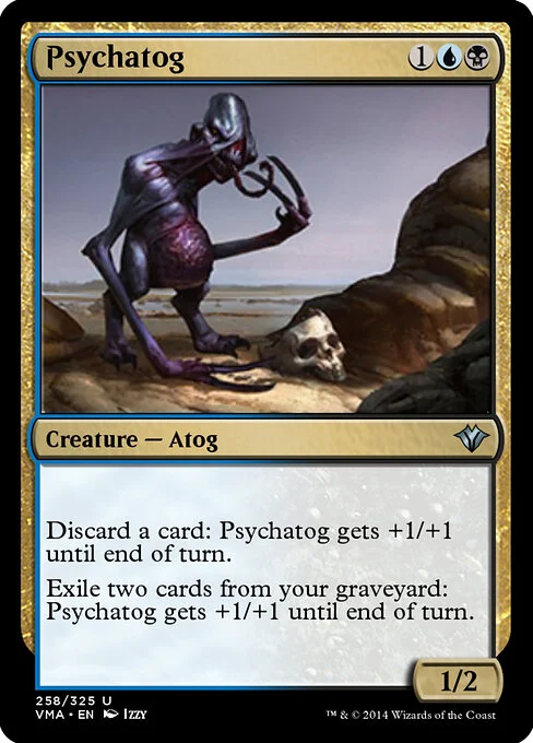 Psychatog, carta Magic di tipo Creature — Atog illustrata da Izzy