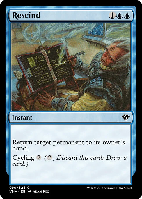 Rescind, carta Magic di tipo Instant illustrata da Adam Rex