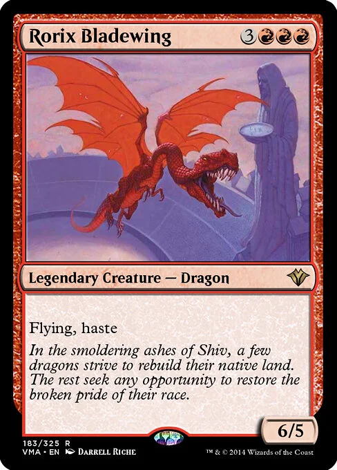 Rorix Bladewing, carta Magic di tipo Legendary Creature — Dragon illustrata da Darrell Riche