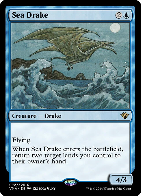 Sea Drake, carta Magic di tipo Creature — Drake illustrata da Rebecca Guay