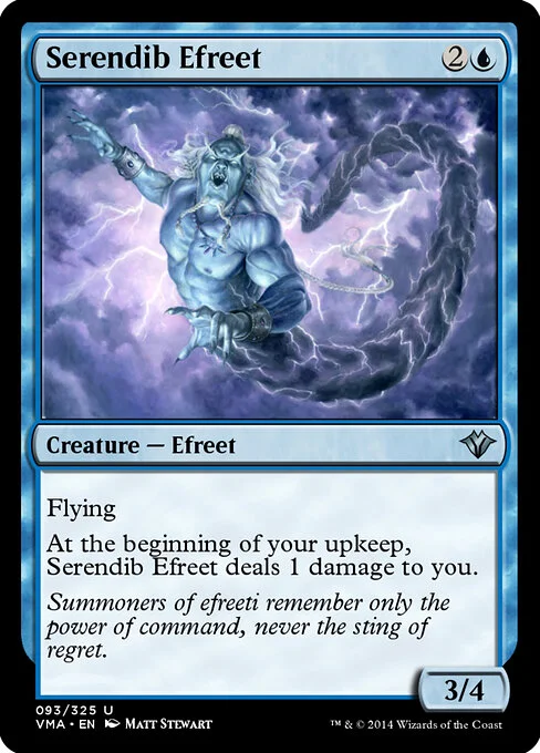 Serendib Efreet, carta Magic di tipo Creature — Efreet illustrata da Matt Stewart