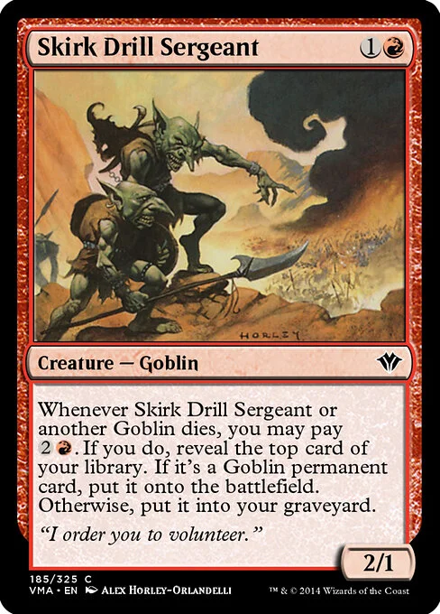 Skirk Drill Sergeant, carta Magic di tipo Creature — Goblin illustrata da Alex Horley-Orlandelli