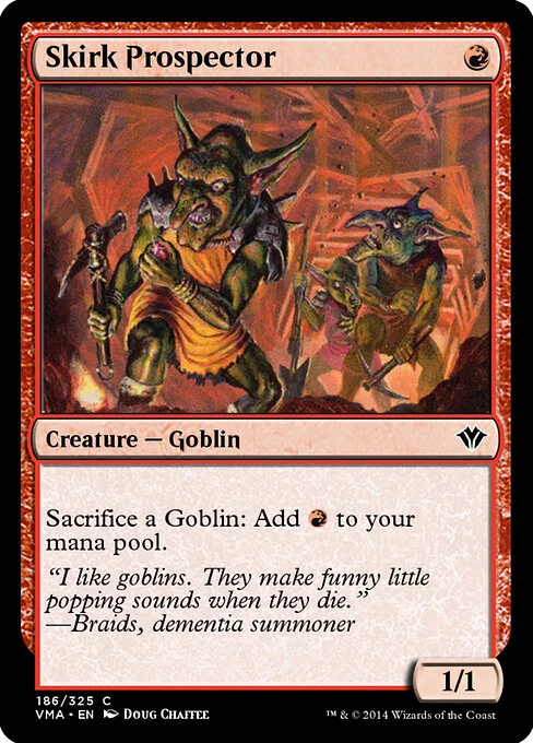Skirk Prospector, carta Magic di tipo Creature — Goblin illustrata da Doug Chaffee