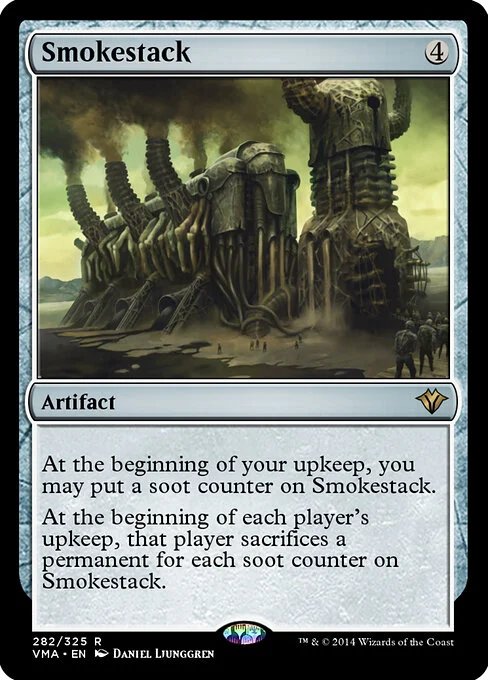 Smokestack, carta Magic di tipo Artifact illustrata da Daniel Ljunggren