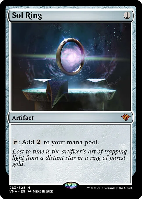 Sol Ring, carta Magic di tipo Artifact illustrata da Mike Bierek