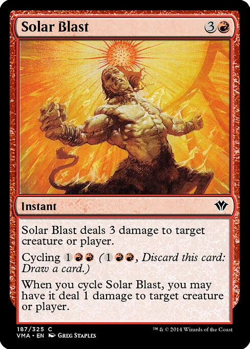 Solar Blast, carta Magic di tipo Instant illustrata da Greg Staples