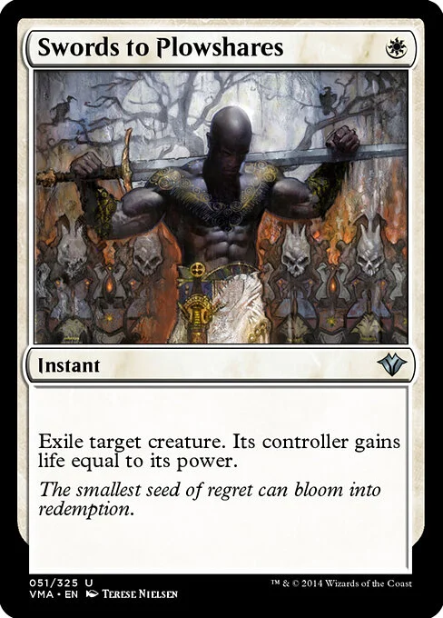 Swords to Plowshares, carta Magic di tipo Instant illustrata da Terese Nielsen