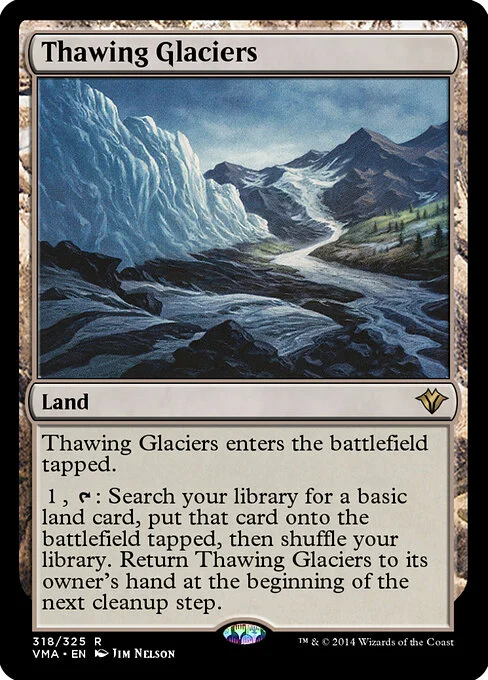 Thawing Glaciers, carta Magic di tipo Land illustrata da Jim Nelson