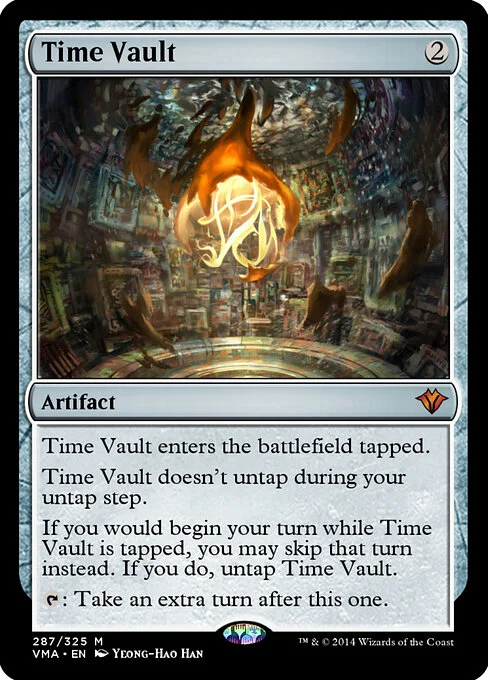 Time Vault, carta Magic di tipo Artifact illustrata da Yeong-Hao Han
