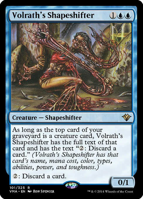 Volrath's Shapeshifter, carta Magic di tipo Creature — Phyrexian Shapeshifter illustrata da Ron Spencer