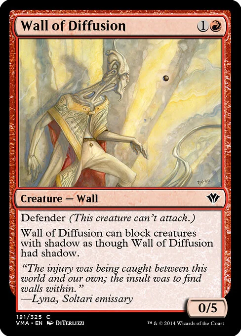 Wall of Diffusion, carta Magic di tipo Creature — Wall illustrata da DiTerlizzi