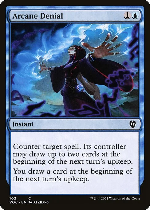 Arcane Denial, carta Magic di tipo Instant illustrata da Xi Zhang