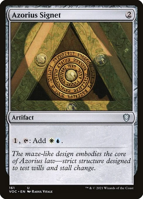 Azorius Signet, carta Magic di tipo Artifact illustrata da Raoul Vitale